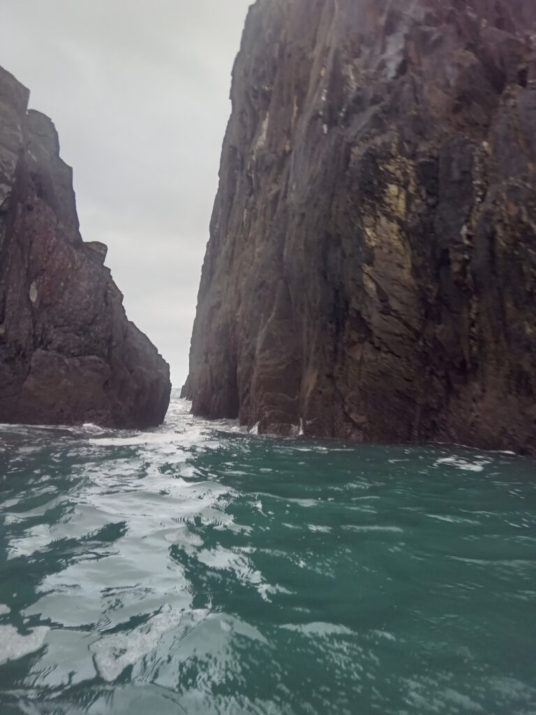 Lovely green seas today out paddling close to Castletownbere, in Bantry Bay...